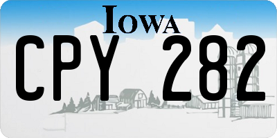 IA license plate CPY282