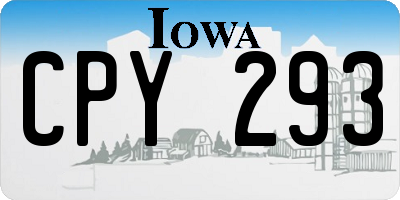 IA license plate CPY293