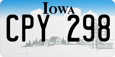 IA license plate CPY298