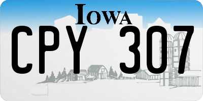 IA license plate CPY307