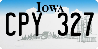 IA license plate CPY327