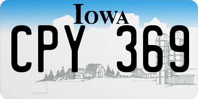 IA license plate CPY369