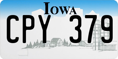 IA license plate CPY379
