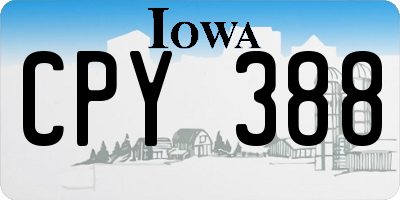 IA license plate CPY388