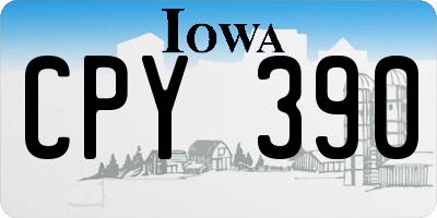 IA license plate CPY390