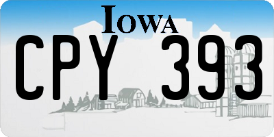 IA license plate CPY393
