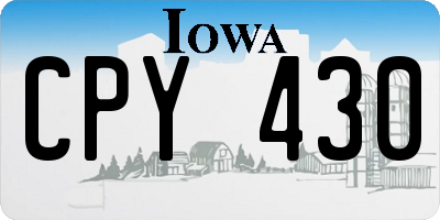IA license plate CPY430