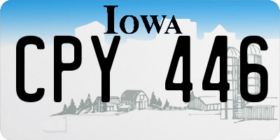 IA license plate CPY446