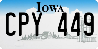 IA license plate CPY449