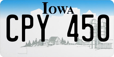 IA license plate CPY450