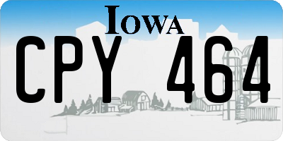 IA license plate CPY464