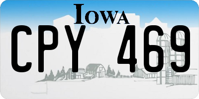 IA license plate CPY469