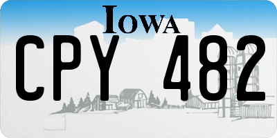 IA license plate CPY482