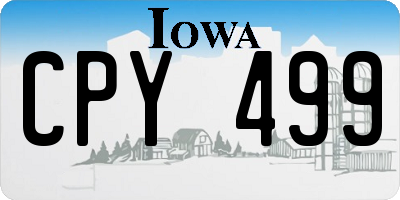 IA license plate CPY499