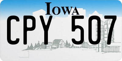 IA license plate CPY507