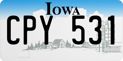 IA license plate CPY531
