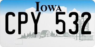 IA license plate CPY532