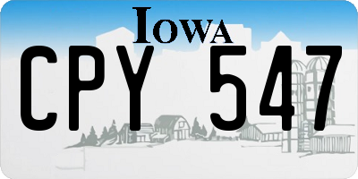 IA license plate CPY547