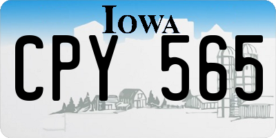 IA license plate CPY565