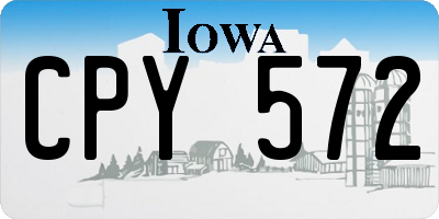 IA license plate CPY572