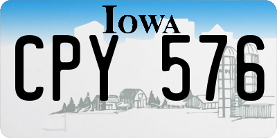 IA license plate CPY576