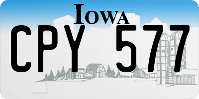 IA license plate CPY577