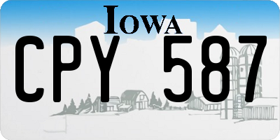 IA license plate CPY587