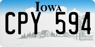 IA license plate CPY594