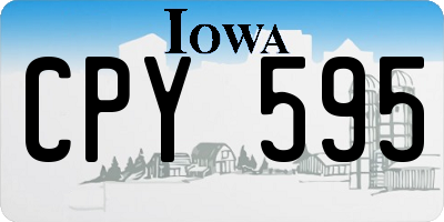IA license plate CPY595