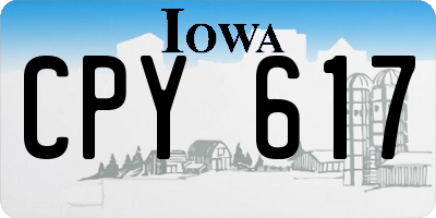 IA license plate CPY617
