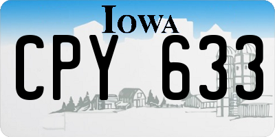 IA license plate CPY633