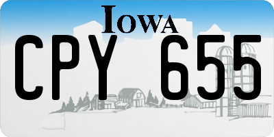 IA license plate CPY655