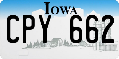 IA license plate CPY662