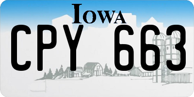 IA license plate CPY663