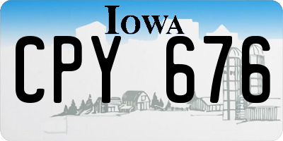 IA license plate CPY676