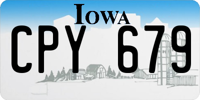 IA license plate CPY679