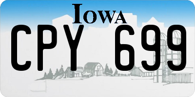 IA license plate CPY699