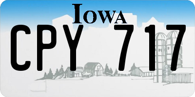 IA license plate CPY717