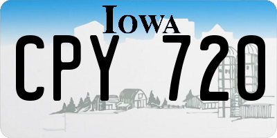 IA license plate CPY720