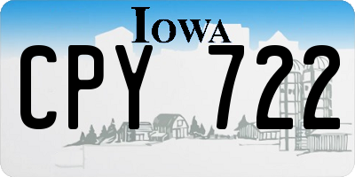 IA license plate CPY722