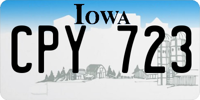 IA license plate CPY723