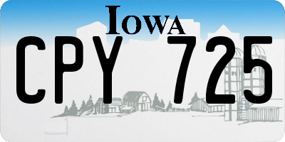 IA license plate CPY725