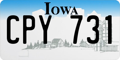 IA license plate CPY731