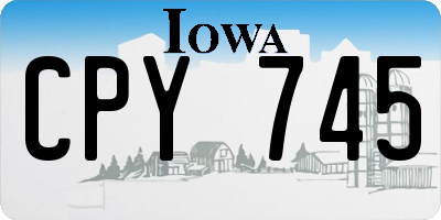 IA license plate CPY745
