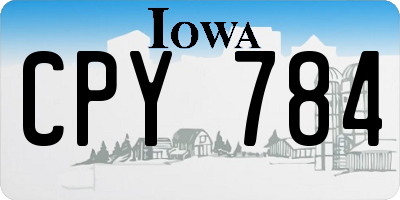 IA license plate CPY784