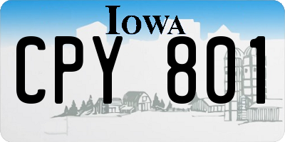 IA license plate CPY801