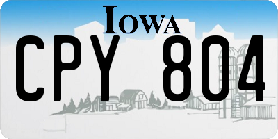 IA license plate CPY804