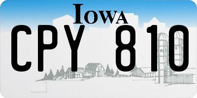 IA license plate CPY810