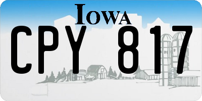 IA license plate CPY817