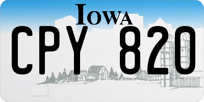 IA license plate CPY820